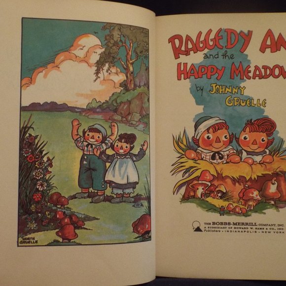 Vintage 1961 Raggedy Ann and The Happy Meadow HC Book by Johnny Gruelle - Picture 3 of 6